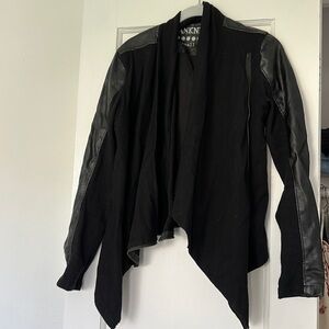 Blank NYC leather jacket with knit texture